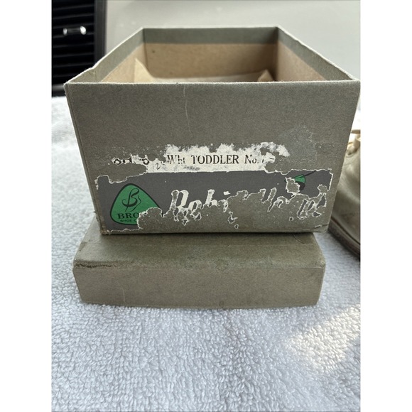 Vintage TRIMFOOT WHITE LEATHER WALKING SHOES BABY TODDLER - Picture 15 of 16